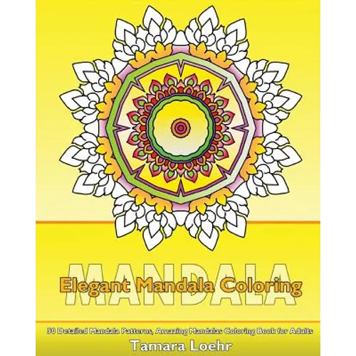 Elegant Coloring Book: 50 Detailed Mandala Patterns - Paperback