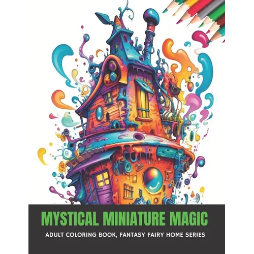 Mystical Miniature Magic: Adult Coloring Book, Fantasy Fairy Home Series, 50 pages, 8.5 x 11 inches