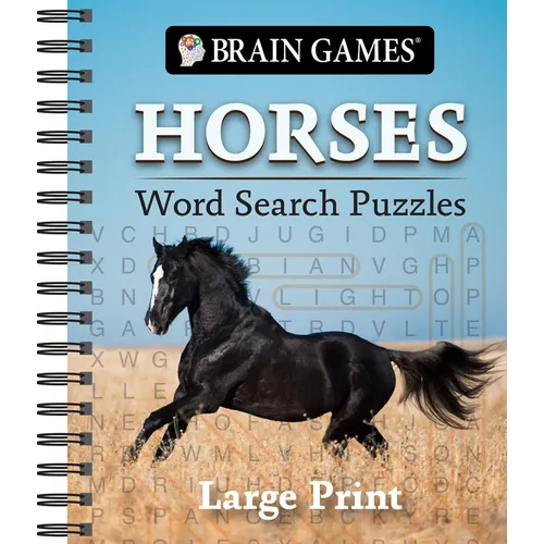 Brain Games - Horses Word Search Puzzles - Large Print
